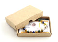 Amber Green Polished Bracelet With Silver, Jade and Lapis Lazuli