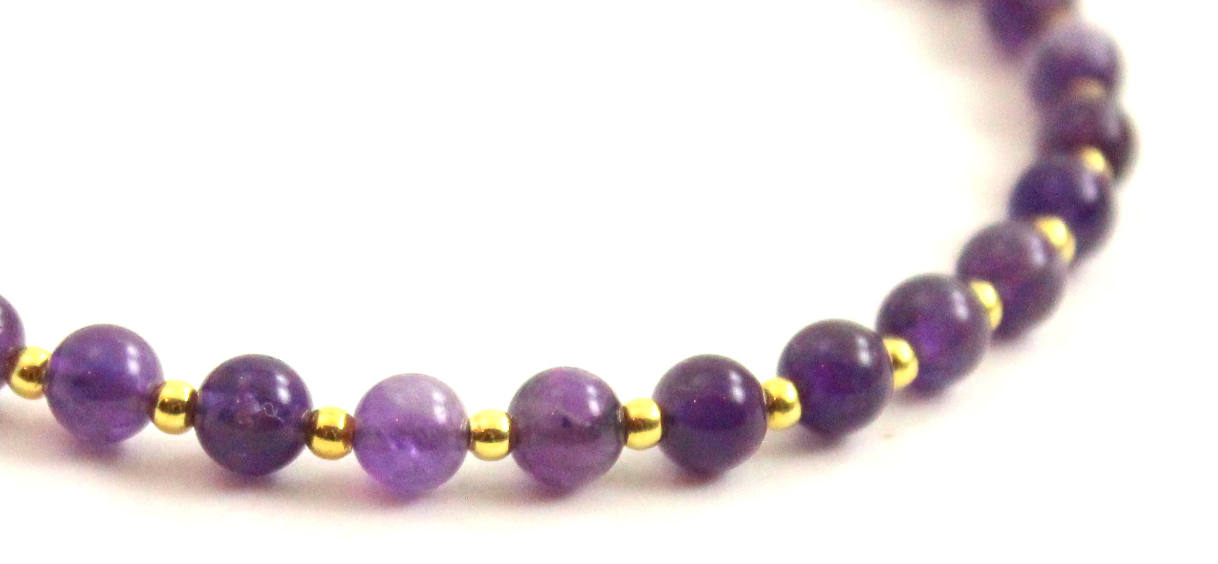 Amethyst Minimalist Violet Anklet With Silver