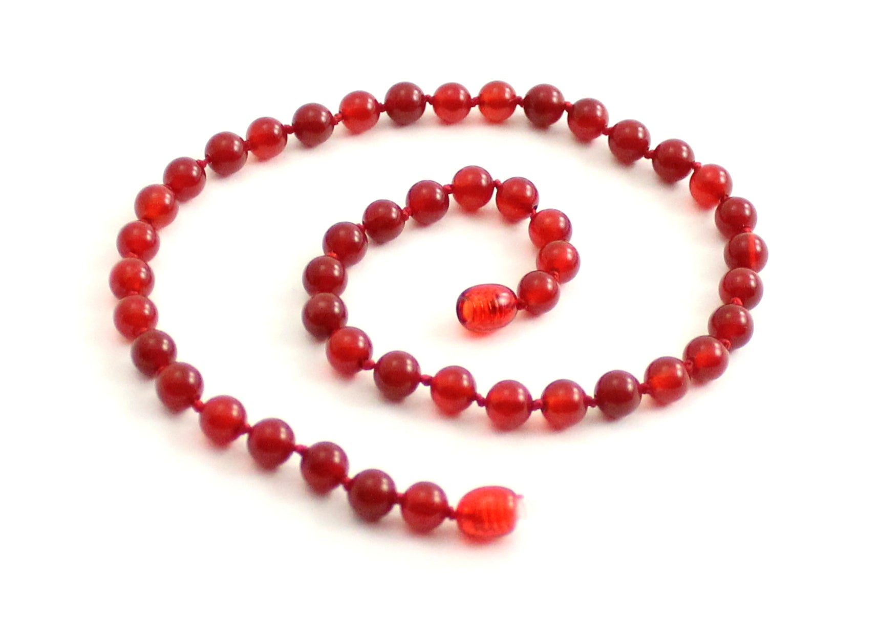 Carnelian Gemstone Knotted Red Necklace