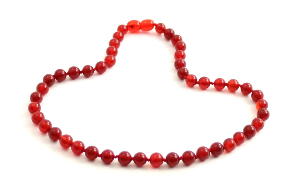 Carnelian Gemstone Knotted Red Necklace